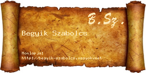 Begyik Szabolcs névjegykártya